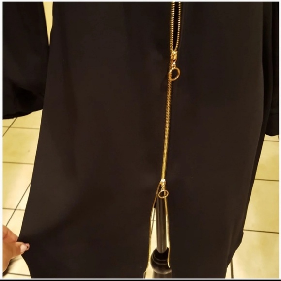 calvin klein black Gold zipper shirt dre - Picture 2 of 4